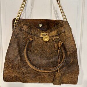 Michael Kors North South Suede Satchel